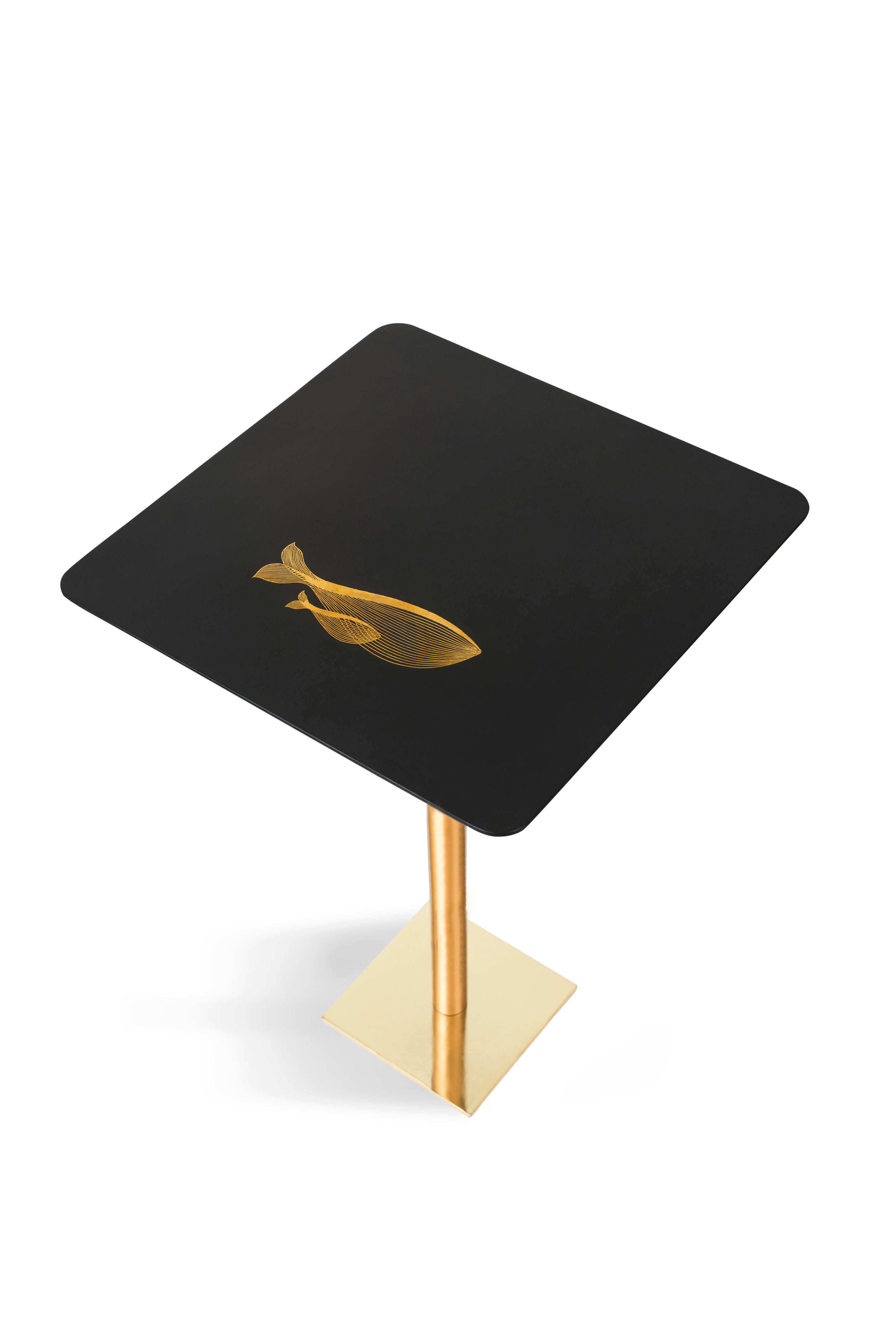 Bidri Table Whale